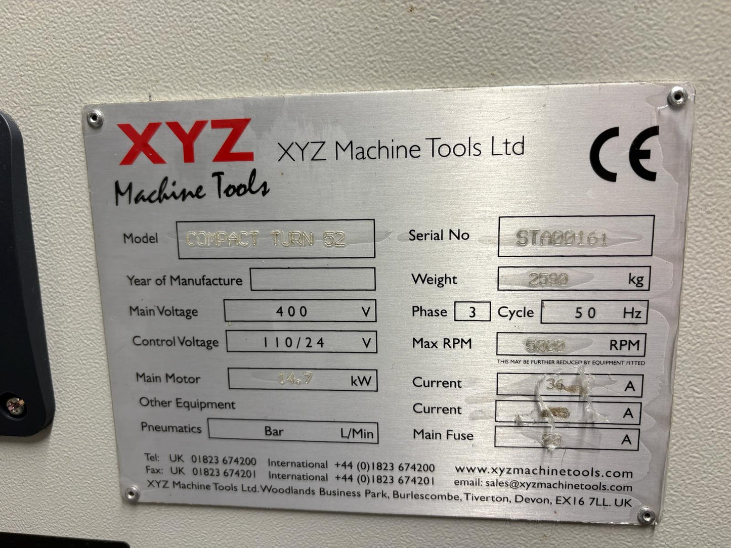 
                  
                    XYZ CT52 2 Axis CNC Lathe
                  
                