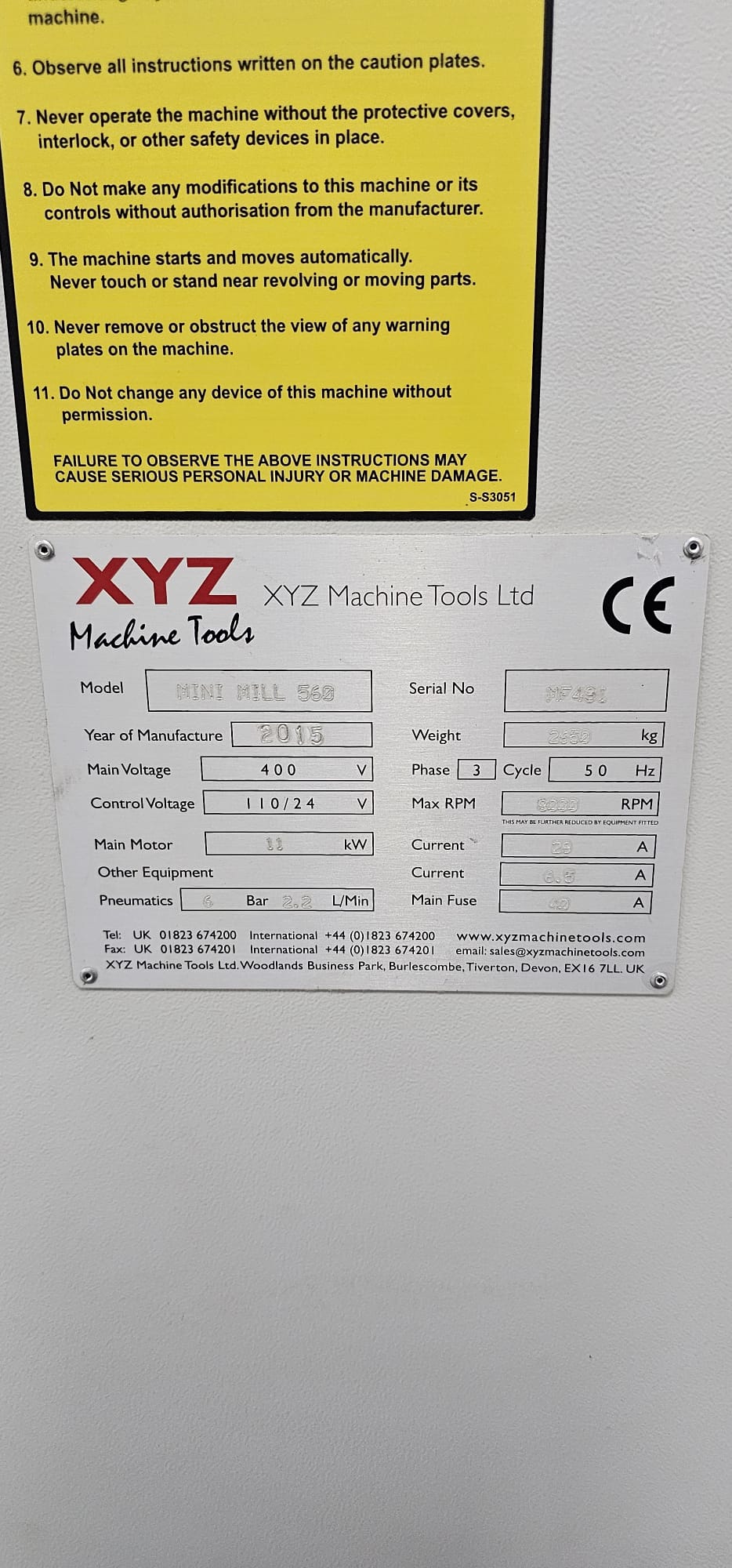 
                  
                    2015 XYZ 560 Mini Mill 3 Axis Vertical Machining Centre
                  
                
