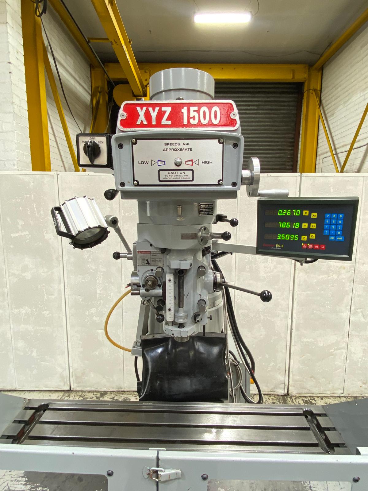 
                  
                    XYZ 1500 Turret Milling Machine Ex College
                  
                