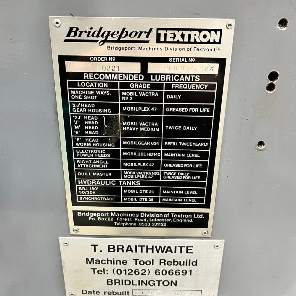 
                  
                    Bridgeport BR2J2 Turret Milling Machine
                  
                