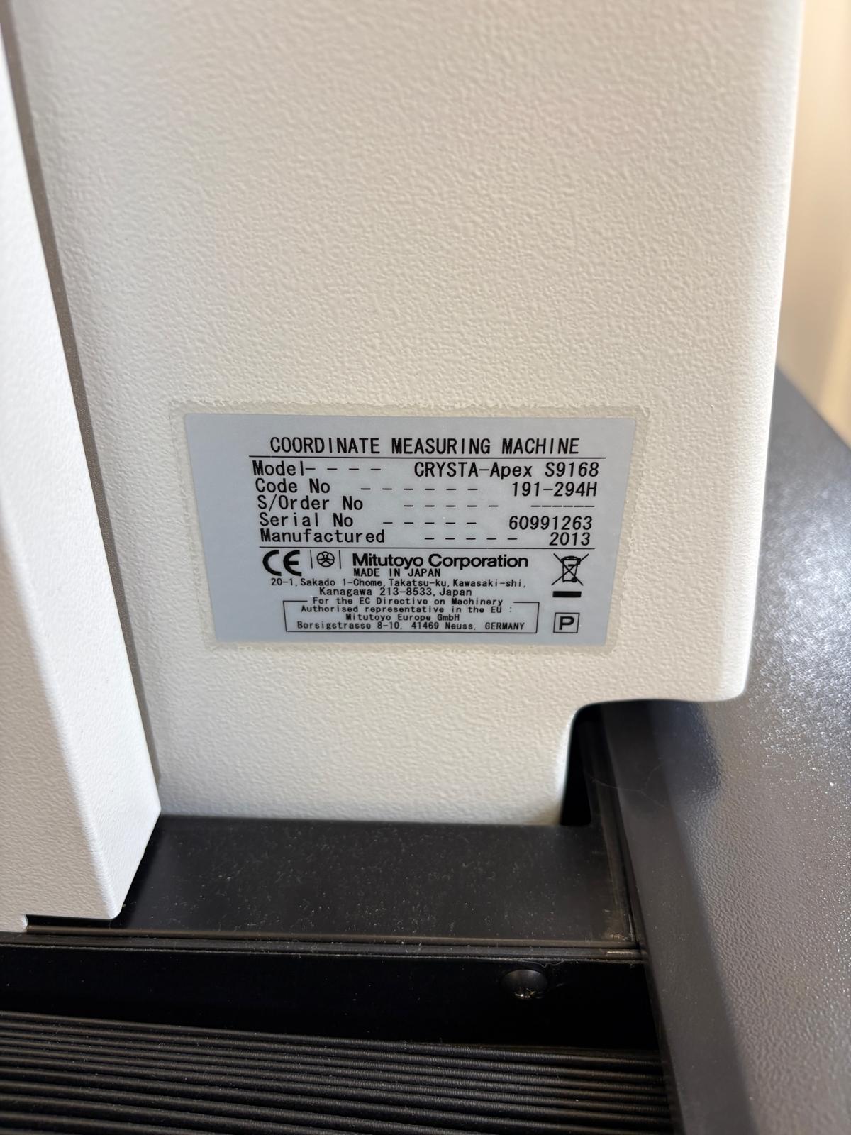 
                  
                    MITUTOYO CRYSTA-Apex S9168 Coordinate Measuring Machine *POA*
                  
                