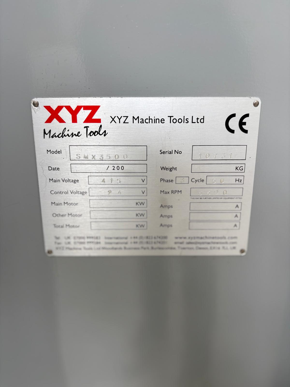 
                  
                    XYZ SMX 3500 3 Axis CNC Bed Milling Machine
                  
                