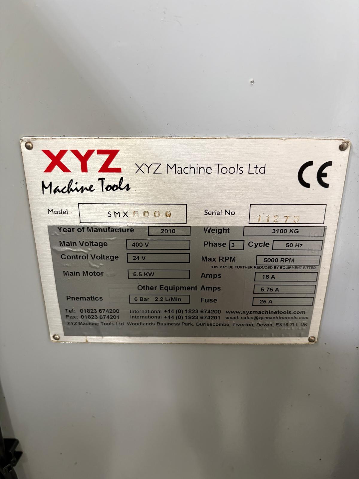 
                  
                    XYZ SMX 5000 3 Axis CNC Bed Milling Machine
                  
                