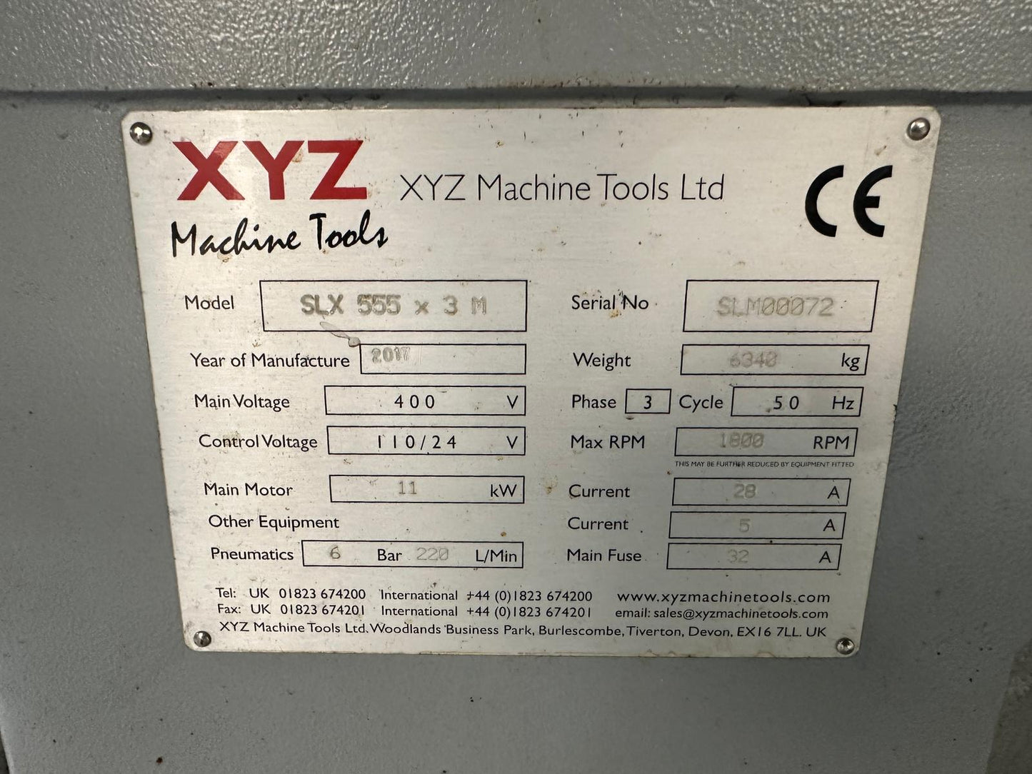 
                  
                    2017 XYZ Proturn SLX555 x 3m ProtoTRAK Gap Bed Centre Lathe
                  
                