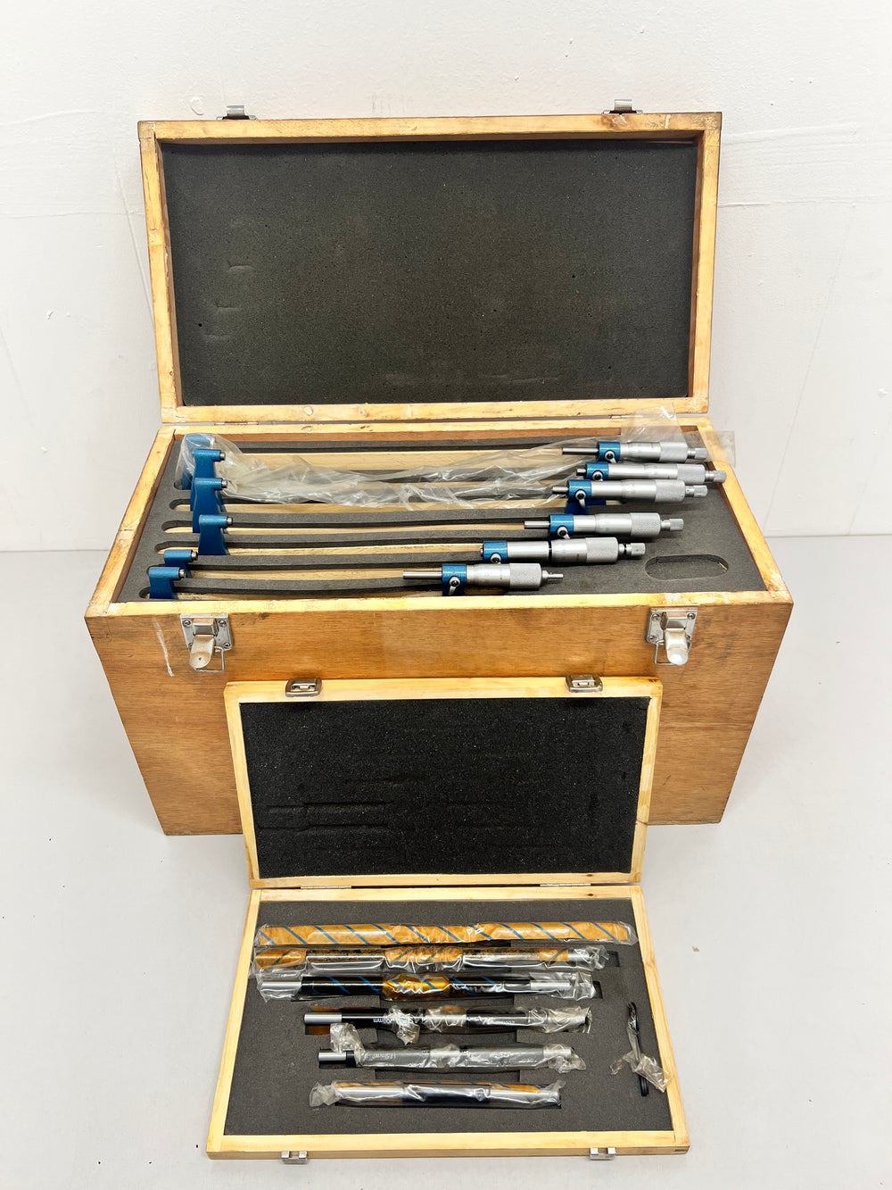 Blue Range Tools 150 300mm Micrometer Set & Gauges Excellent Condition