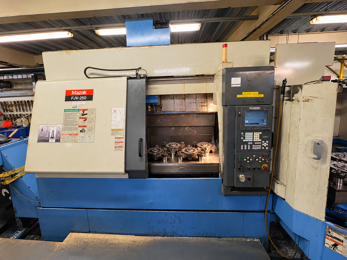 
                  
                    Mazak FJV-250 Twin Pallet CNC Vertical Machining Centre
                  
                