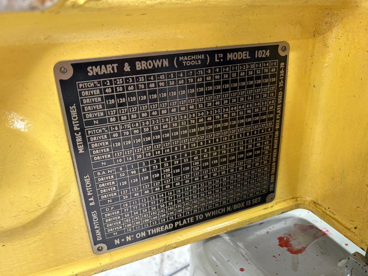 
                  
                    Smart & Brown 1024 Mk.2 VSL Vari Speed Drive Centre Lathe
                  
                