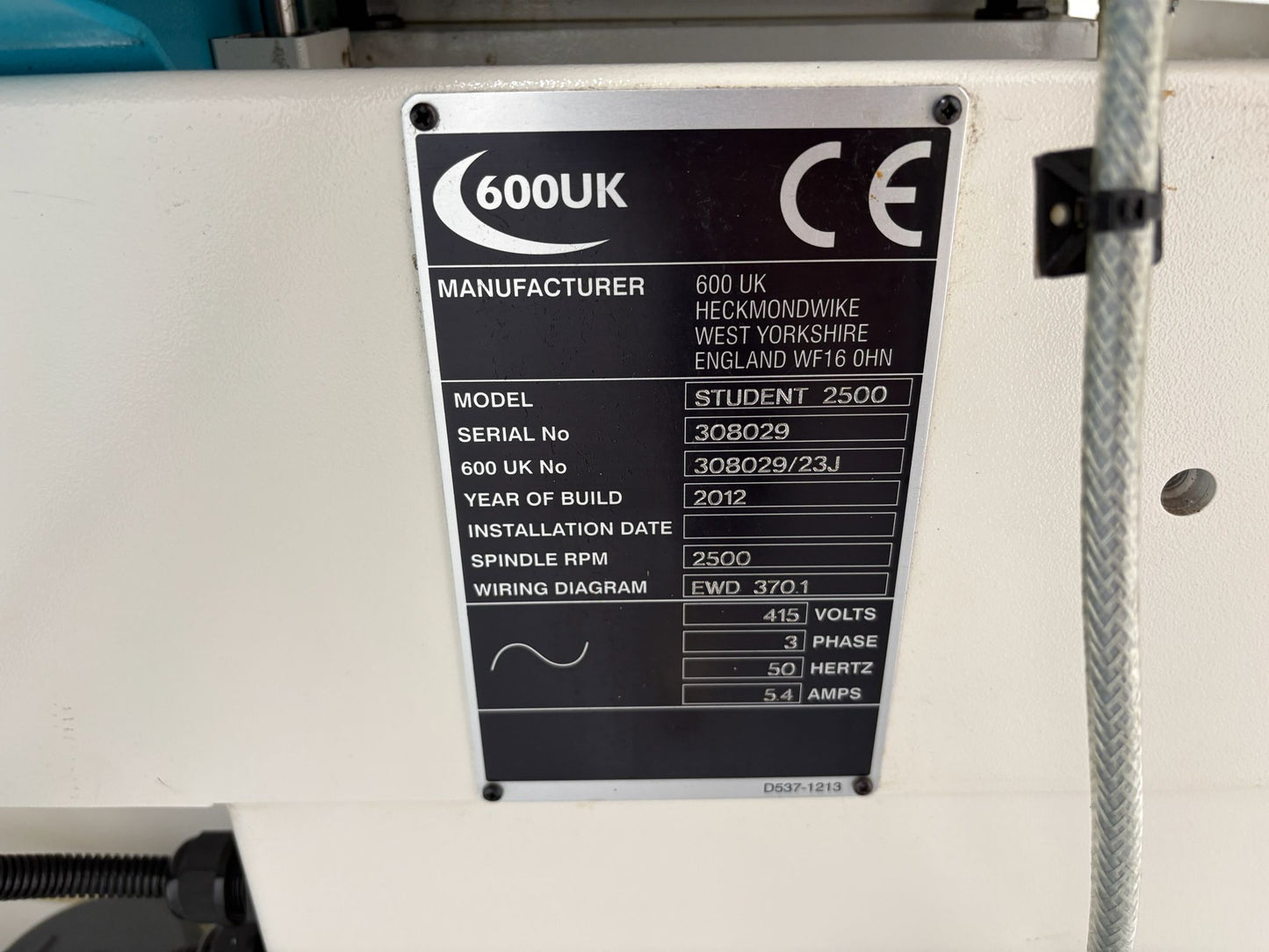 
                  
                    Colchester Student 2500 Gap Bed Centre Lathe (2012)
                  
                