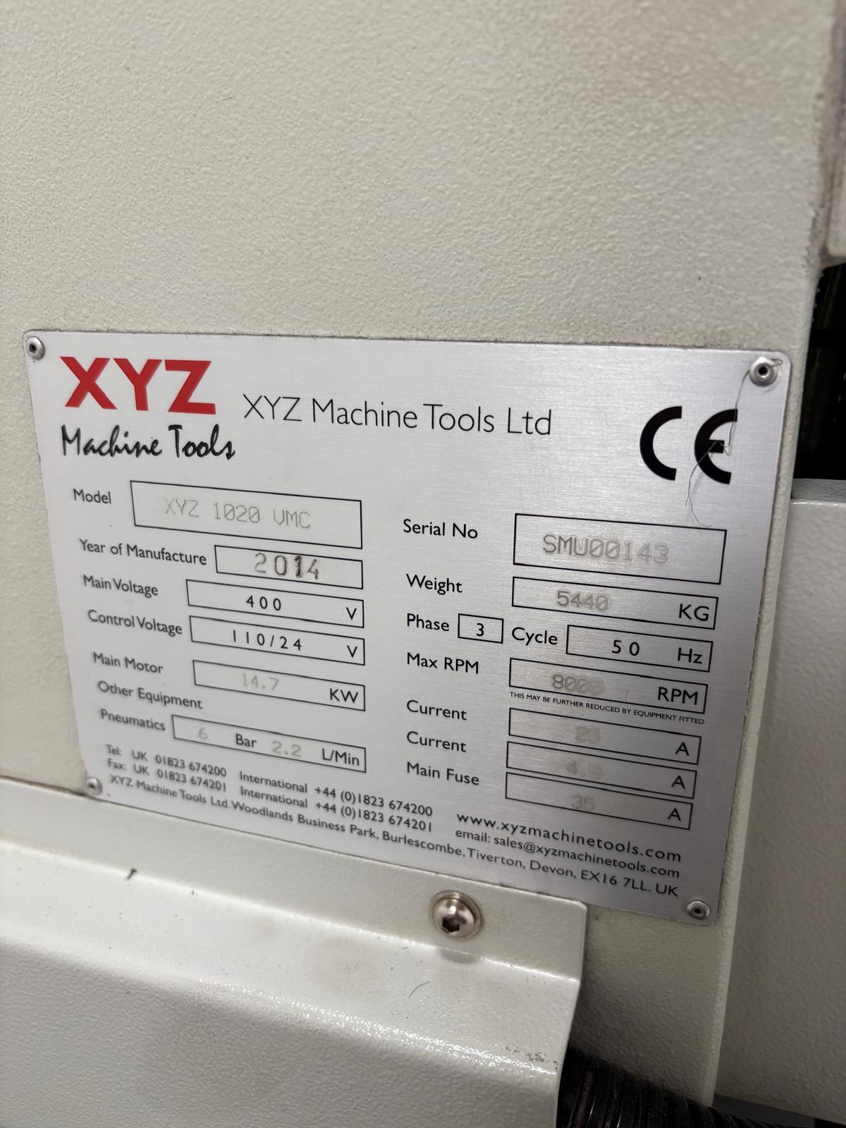 
                  
                    XYZ 1020 Vertical Machining Centre POA
                  
                