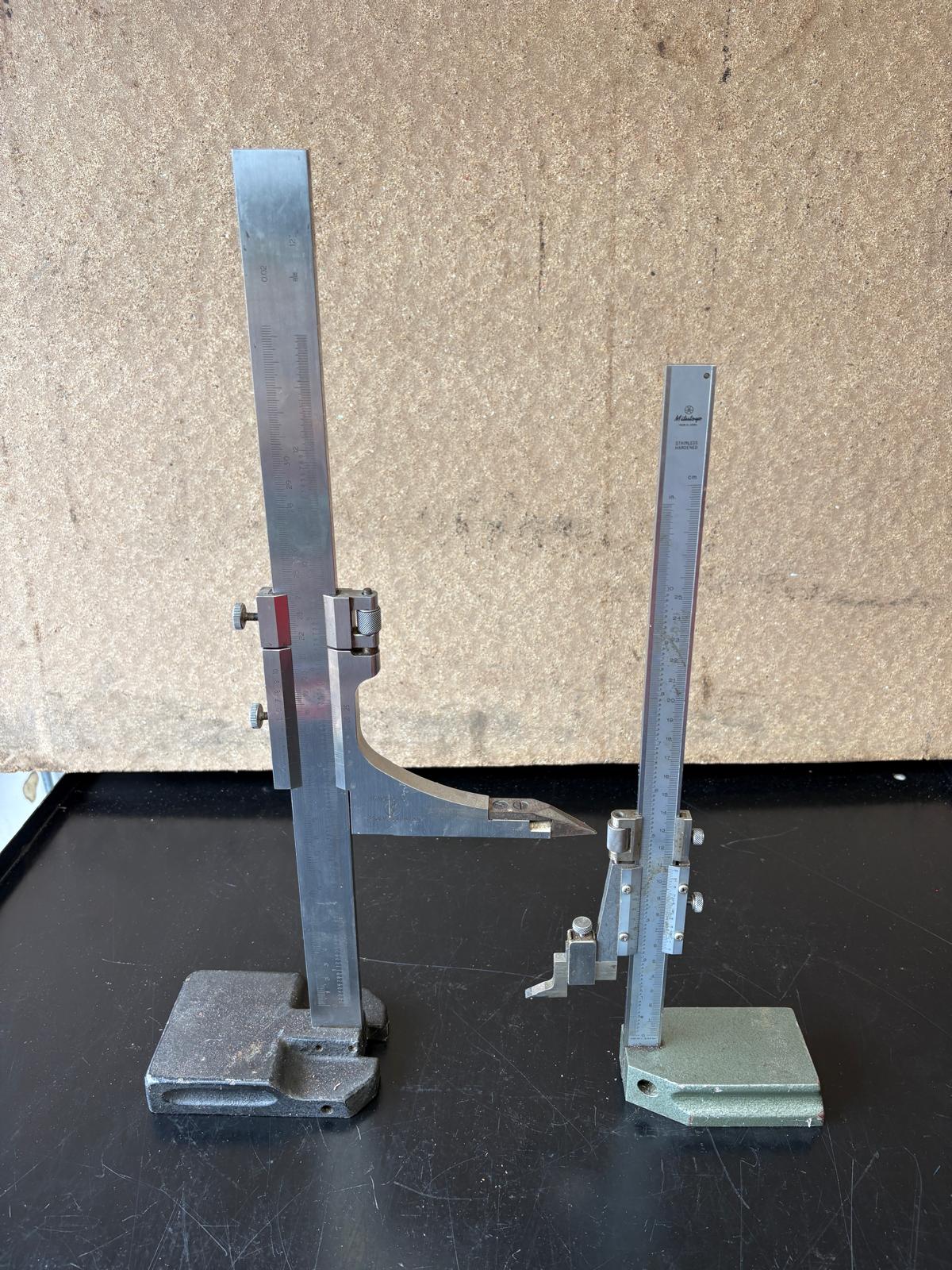 
                  
                    Set Of Height Gauges - 1 x Mitotoyo 12”/300ml, 1x Micropol 12”/300ml
                  
                