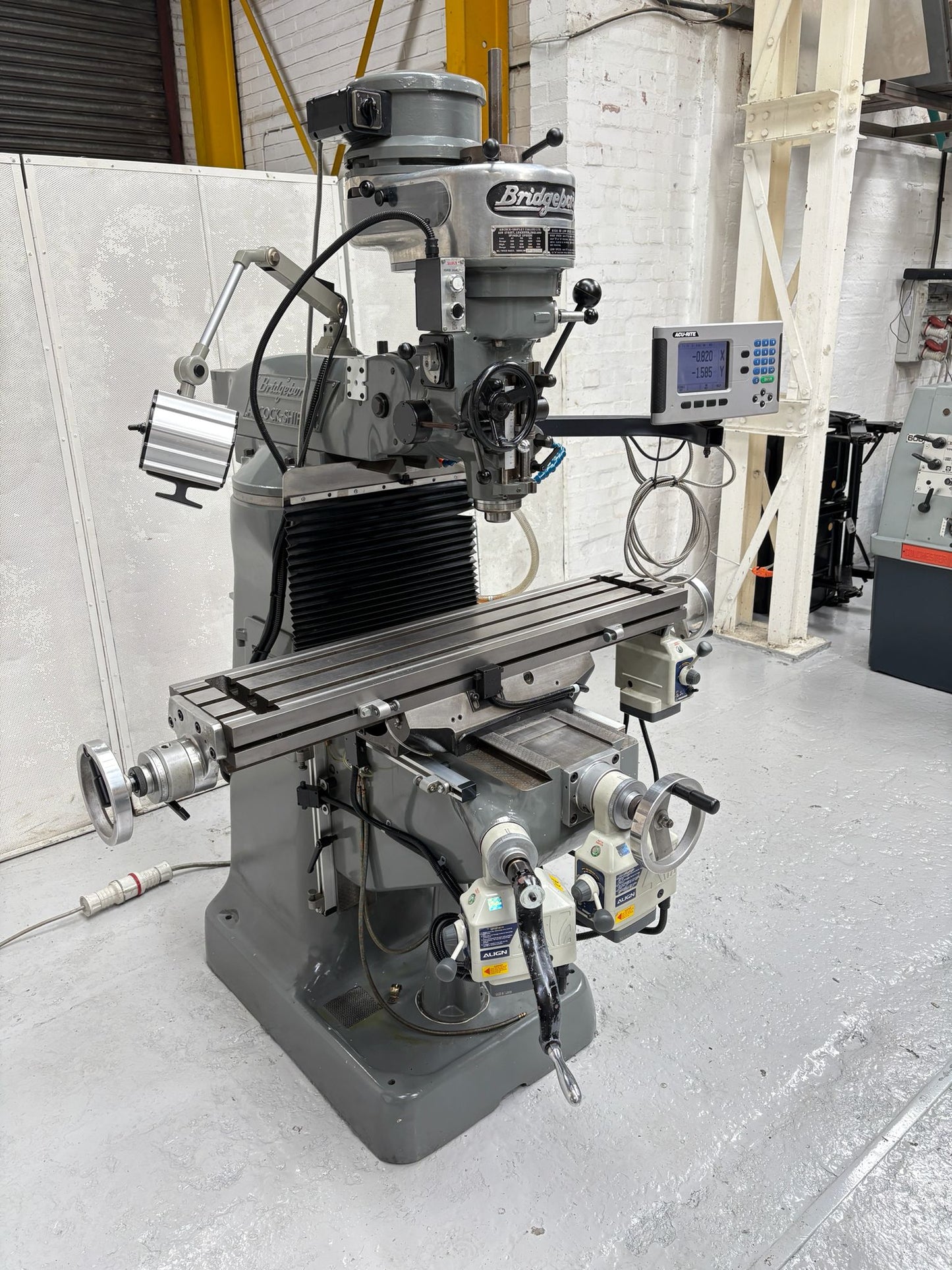 
                  
                    Bridgeport BRJ Turret Milling Machine (On Ballscrews) Rebuilt by Braithwaite 2014
                  
                