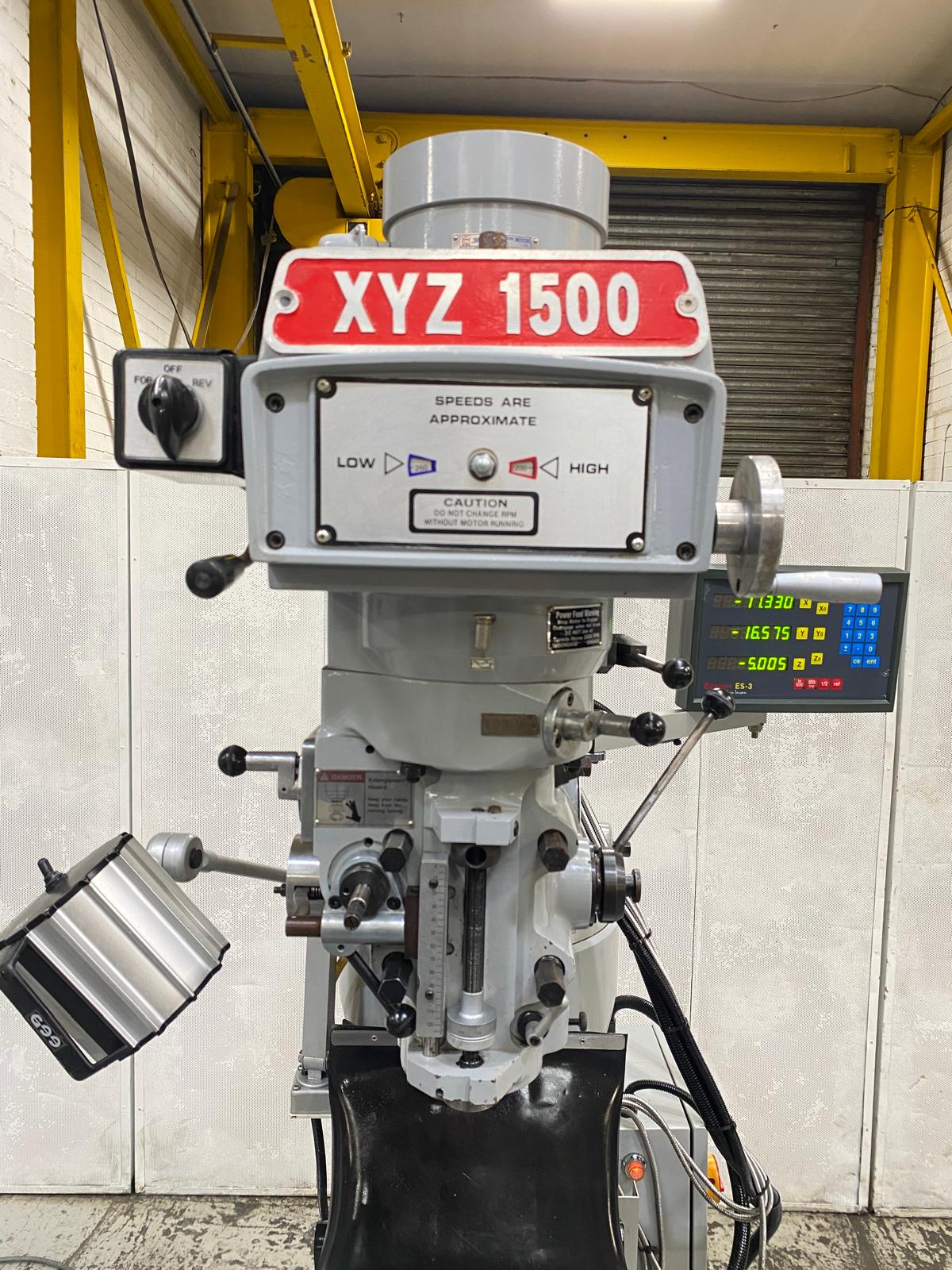 
                  
                    XYZ 1500 Turret Milling Machine Ex College
                  
                