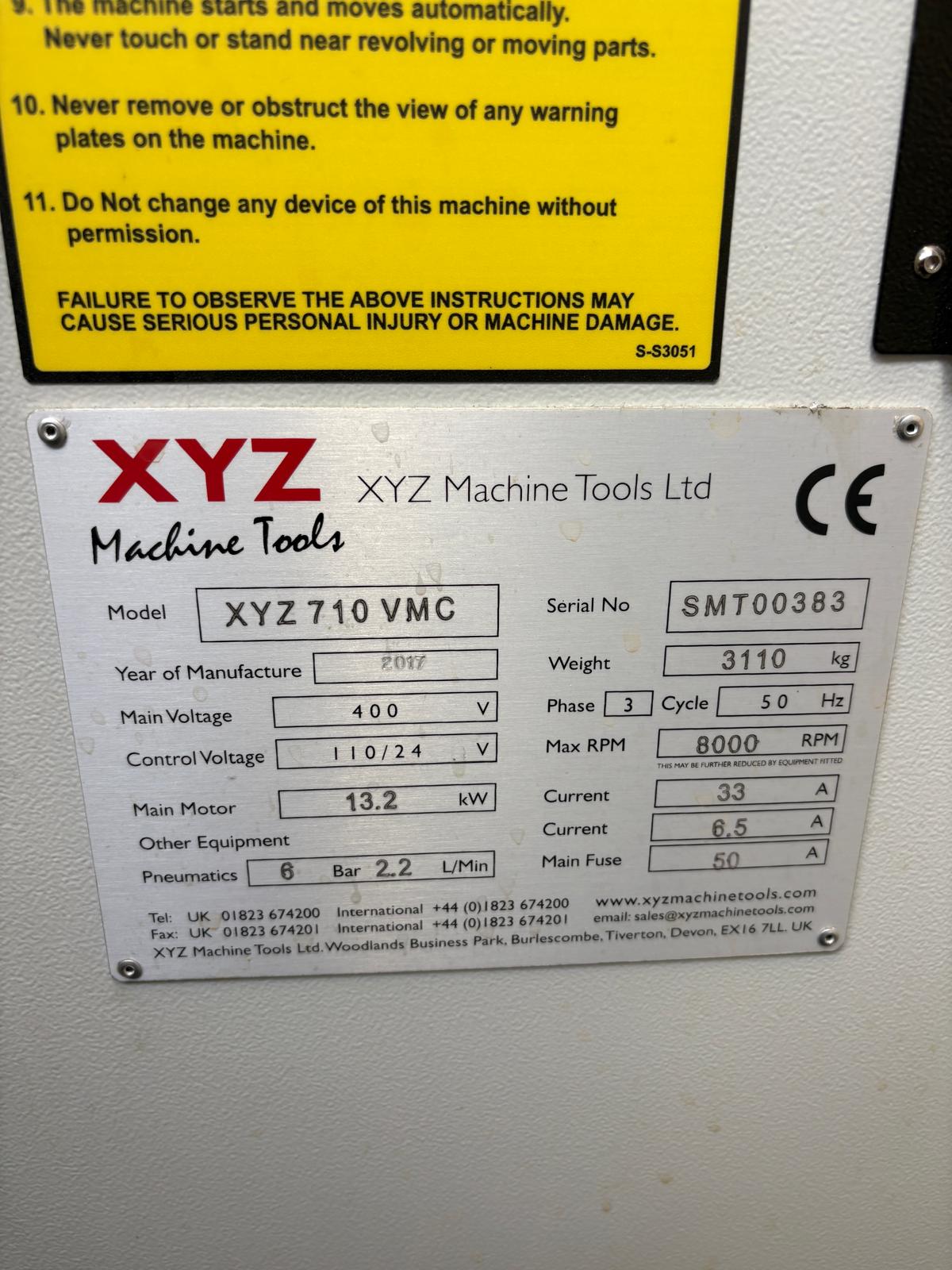 
                  
                    XYZ 710 VMC (2017) 4th Axis POA
                  
                
