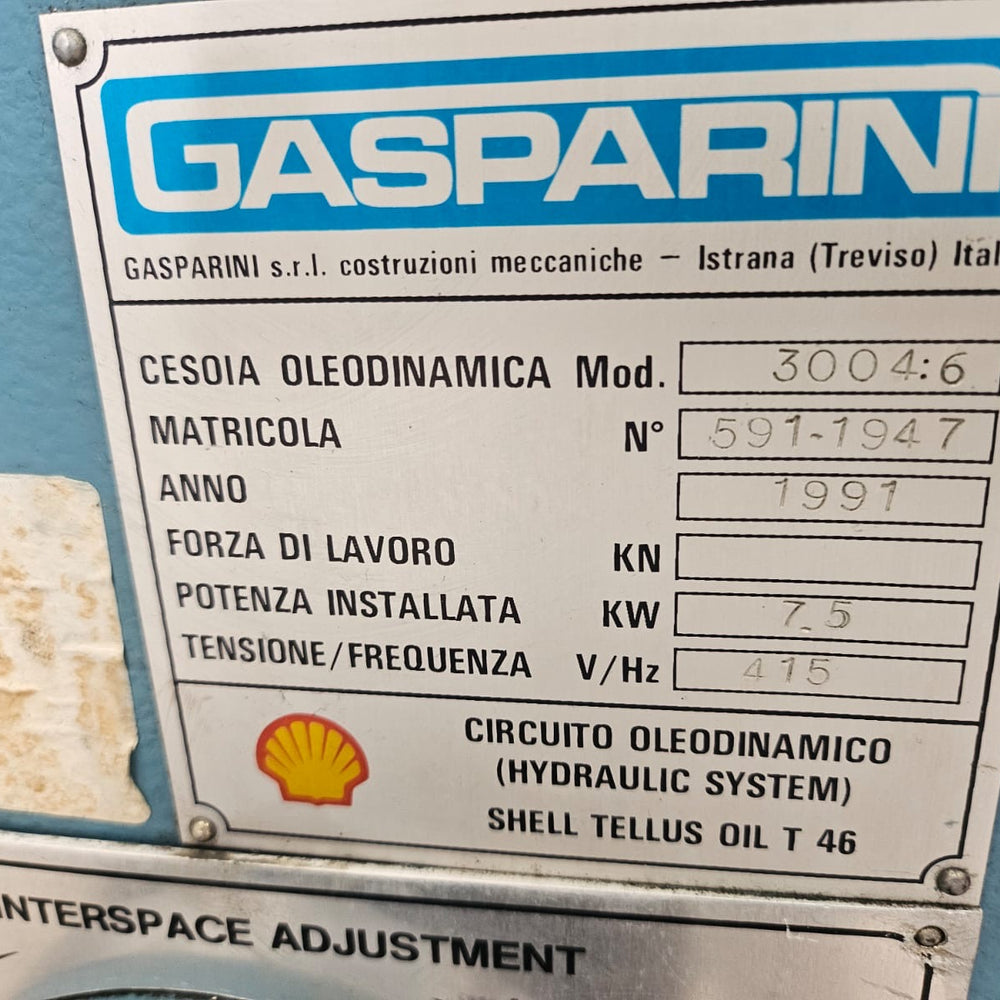 
                  
                    Gasparini Model 3004:6 Hydraulic Rake Guillotine Shear
                  
                