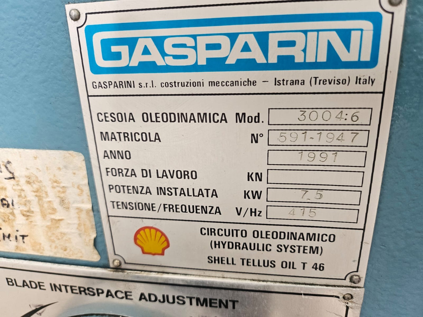 
                  
                    Gasparini Model 3004:6 Hydraulic Rake Guillotine Shear
                  
                