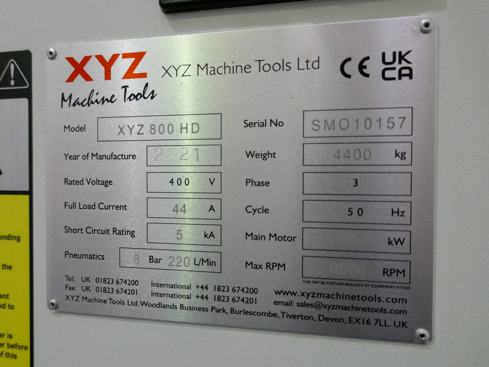 
                  
                    2020 XYZ 800HD 3 Axis Vertical Machining Centre Siemens 828D with Shopmill
                  
                