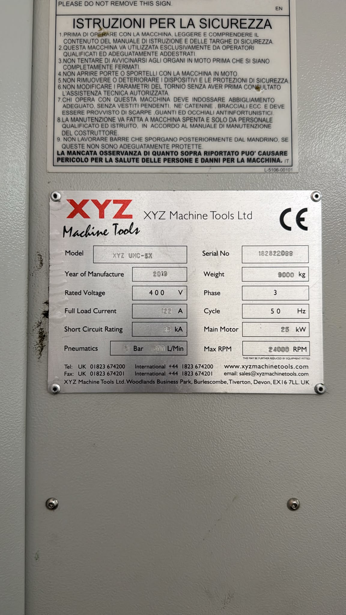 
                  
                    XYZ UMC-5X 5 Axis CNC Vertical Machining Centre (2019) POA
                  
                