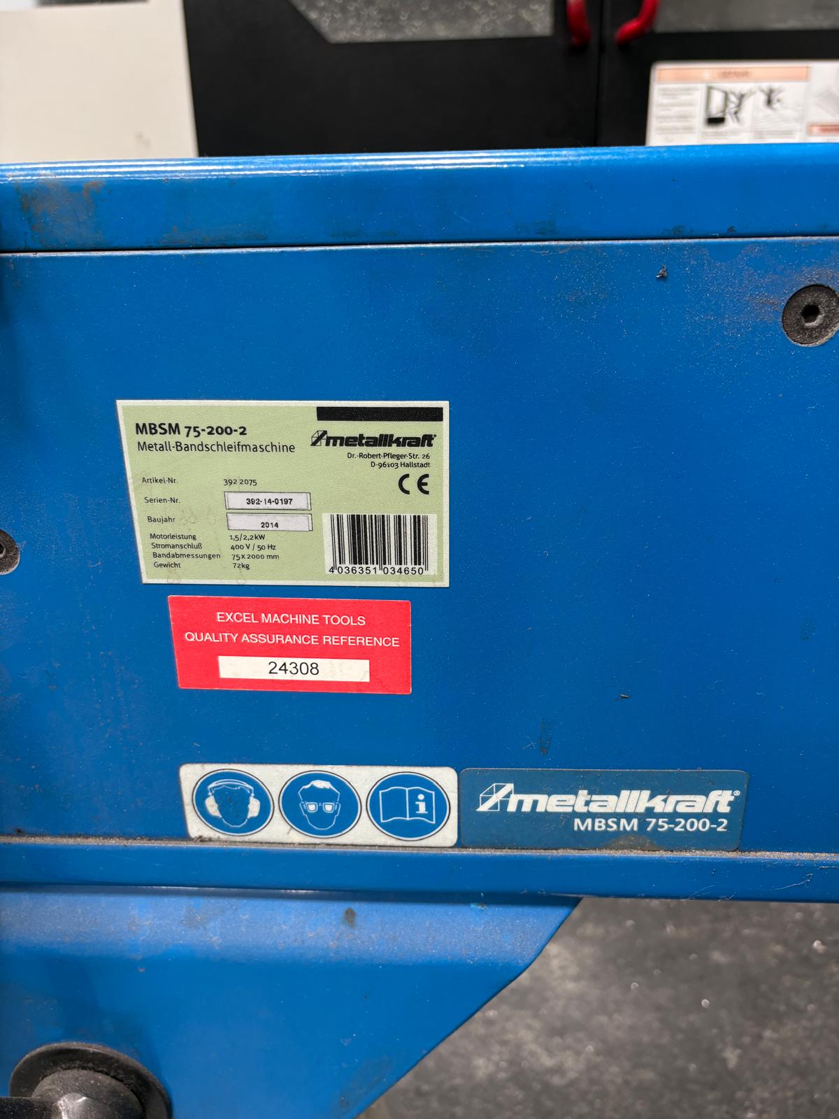 
                  
                    METALLKRAFT MBSM 75-200-2 Metal Belt Grinder / Linisher
                  
                