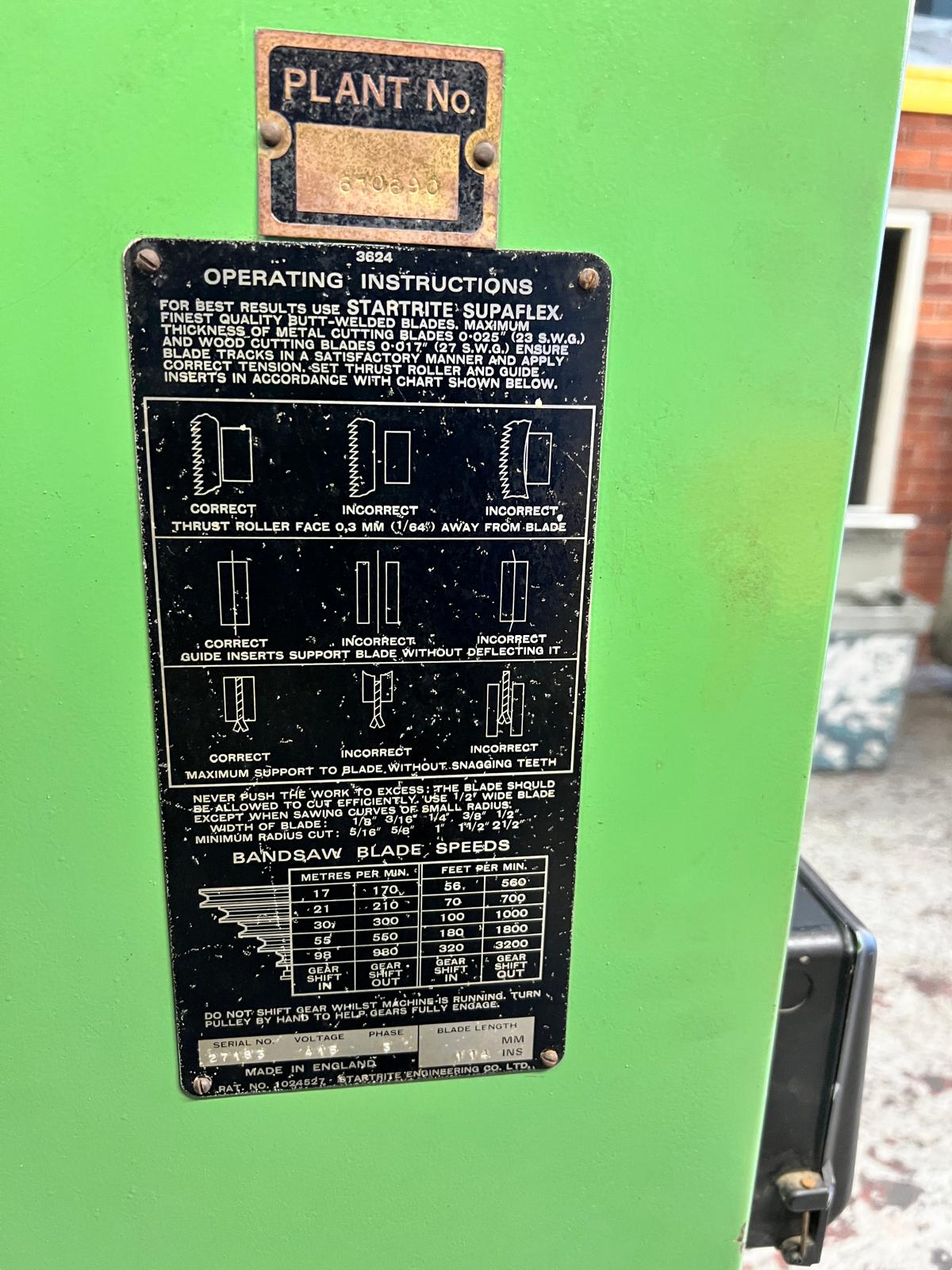 
                  
                    ** EX UNIVERSITY**  Startrite Type 18-S-5 Vertical Bandsaw
                  
                