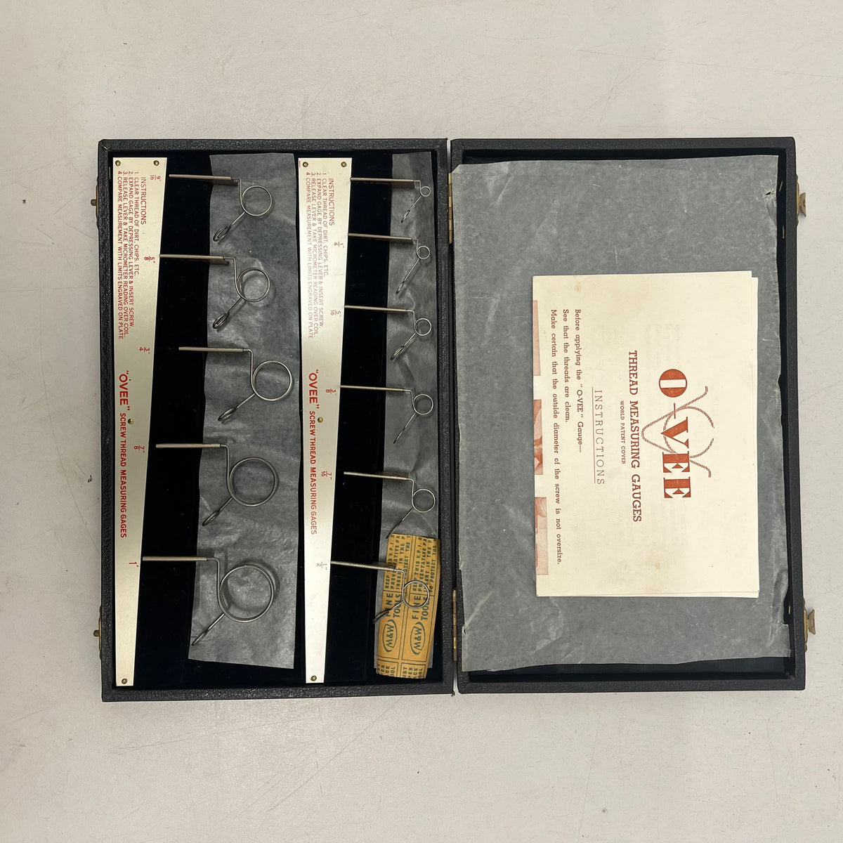 
                  
                    4x Sets Of Thread Measuring Gauges
                  
                