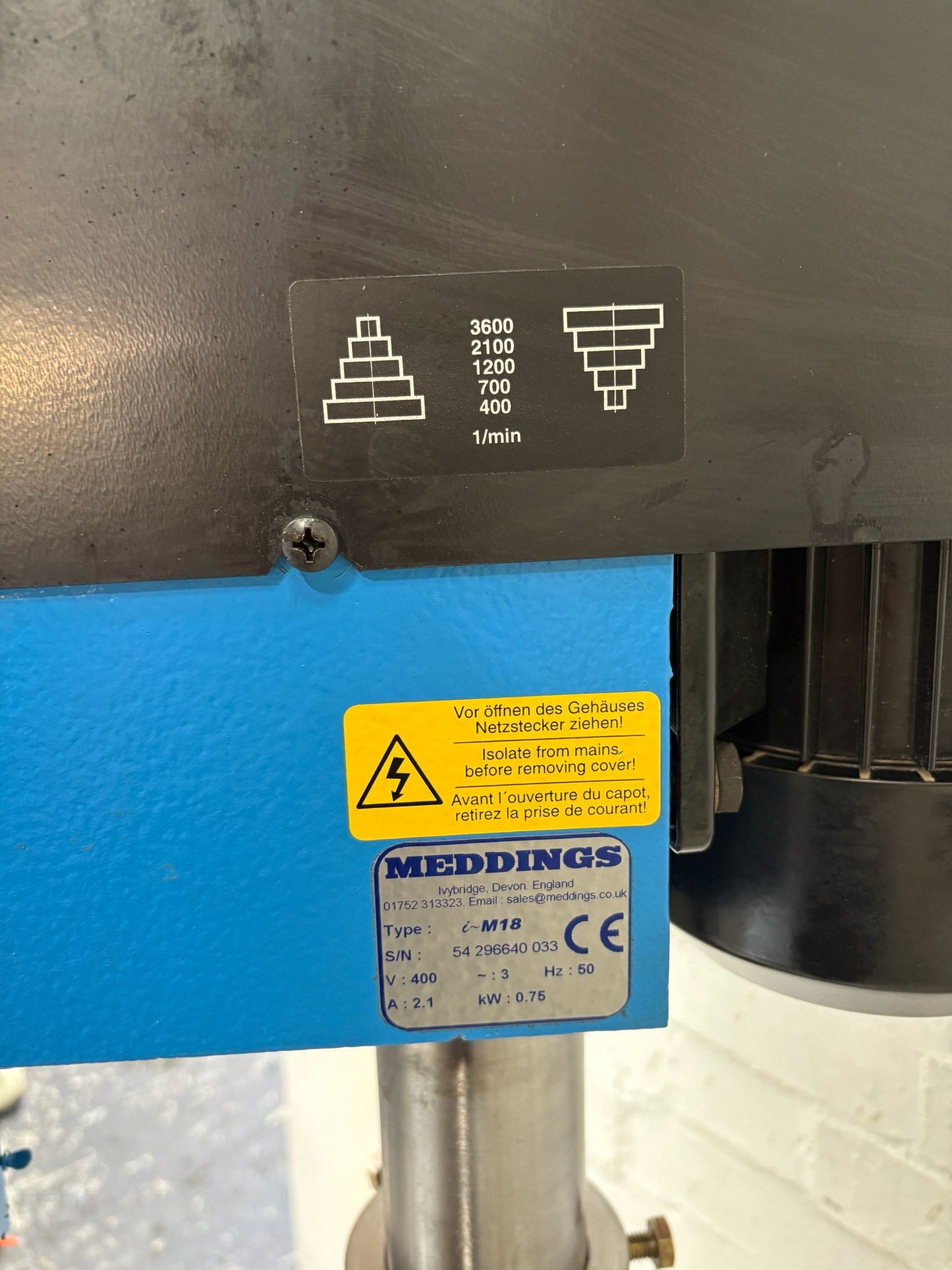 
                  
                    Meddings M18 Floor Mounted Pillar Drill (2020)
                  
                