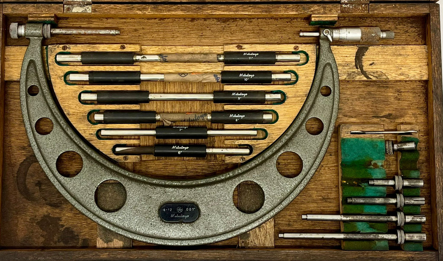 
                  
                    Mitutoyo Adjustable Micrometer Set – 6-12 Inch Range – 0.001" Accuracy
                  
                