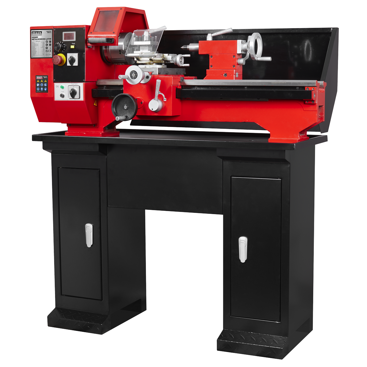 
                  
                    SEALEY Metalworking Lathe 500mm Between Centres with Floor Stand
                  
                